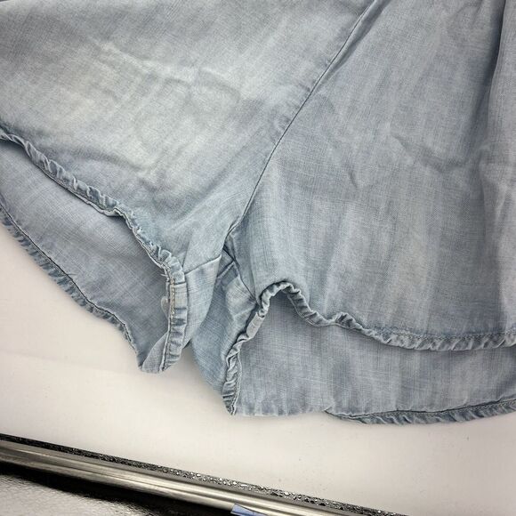 Cloth & Stone Womens Light Wash Long Sleeve Chambray Romper Size XS - Picture 2 of 7